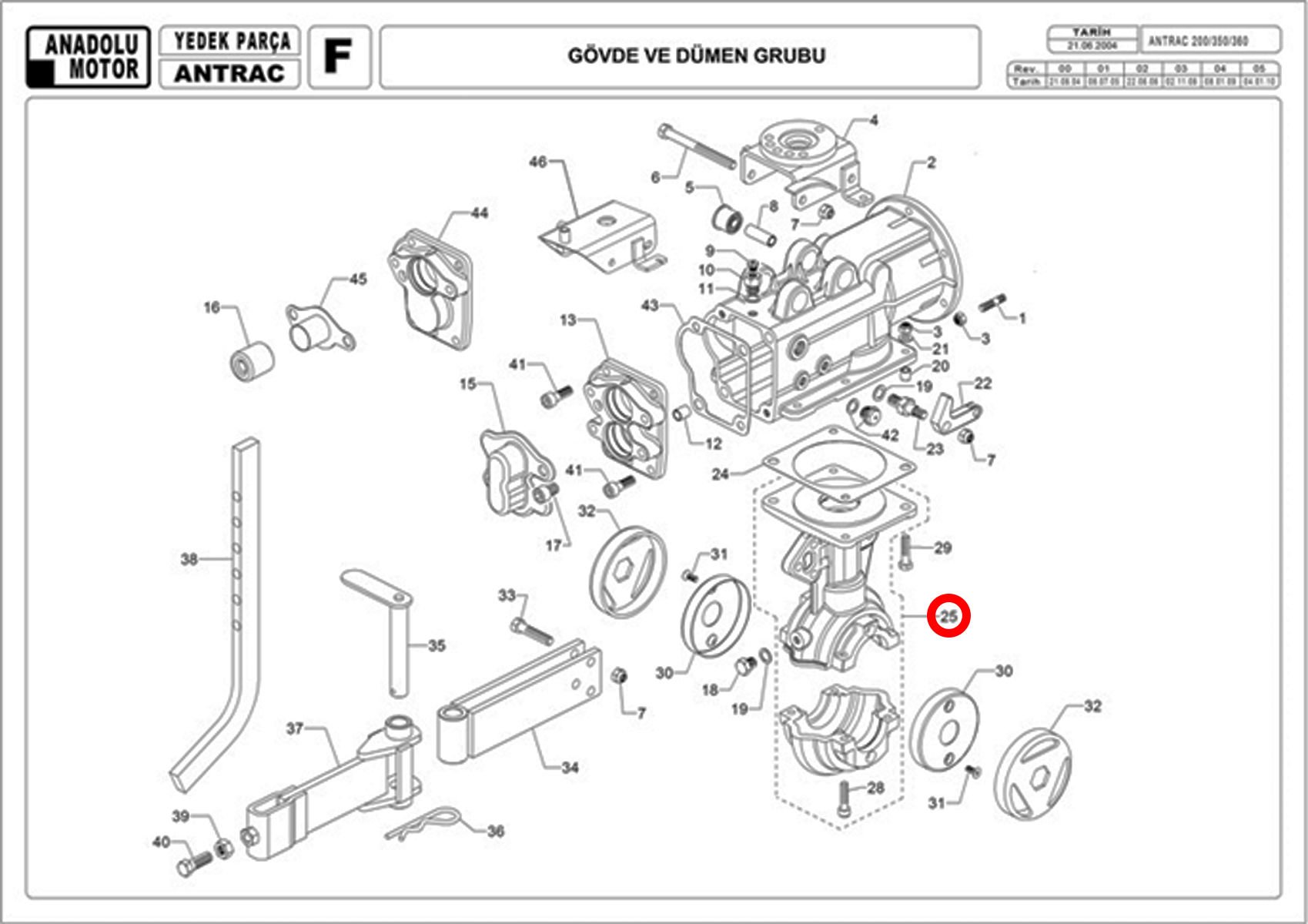 Antrac Gövde Transmisyon Komple A20451510084