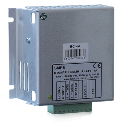 Datakom BC4A Otomatik Seçimli Akü Şarj Cihazı