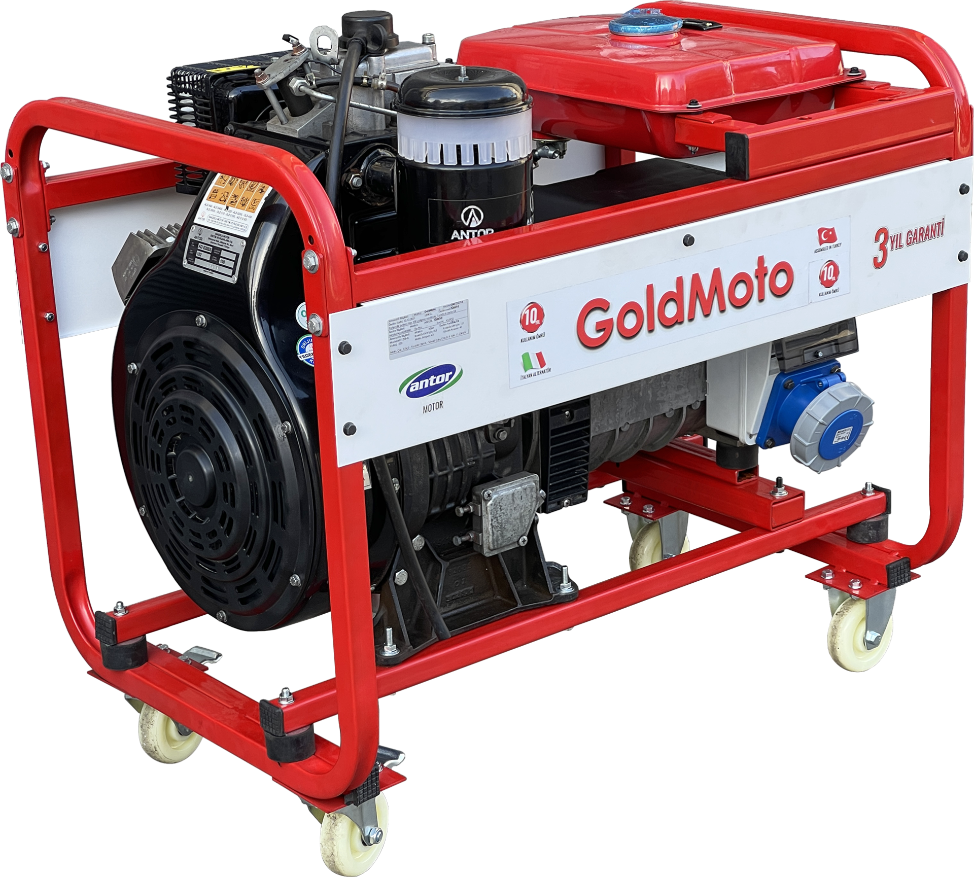 GoldMoto GM12DJYA Dizel Jeneratör 12Kva Monofaze Marşlı