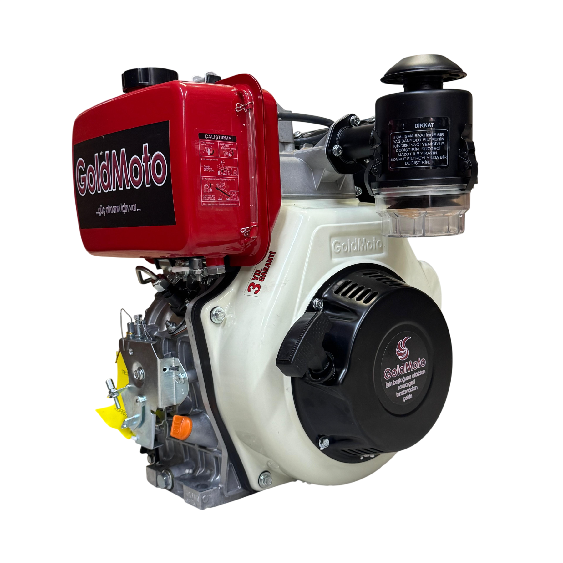 GoldMoto GM186FAE-G7 Dizel Motor 10 Hp Marşlı Krank Mili Konik Kamalı