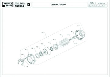 Antrac 200 Kavrama Komple A20454030094