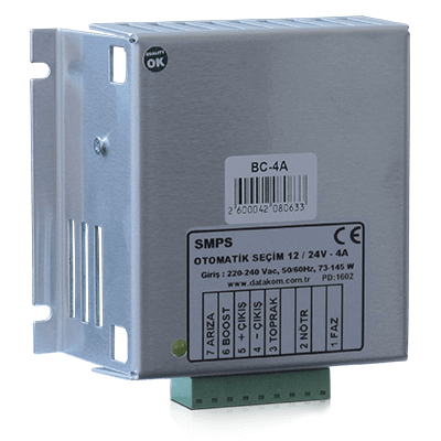 Datakom BC4AM Akü Şarj Cihazı 12V ve 24V 4A Pano Tipi