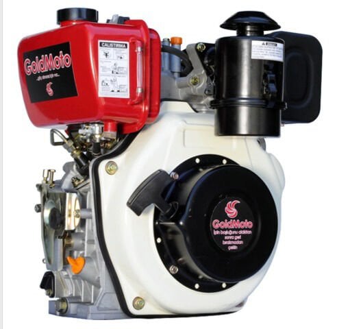 GoldMoto GM178F-C Dizel Motor 7Hp İpli Krank Mili Kamalı