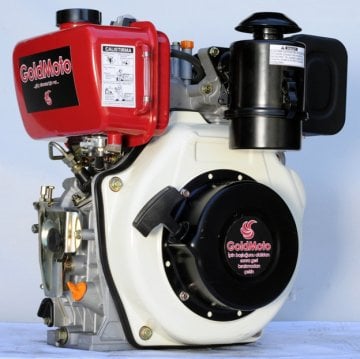 GoldMoto GM178FE-G2 Dizel Motor 7 Hp Marşlı Krank Mili Konik Kısa