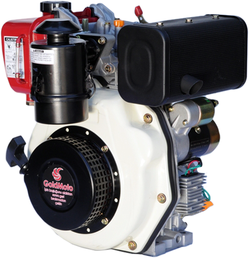 GoldMoto GM178FE-G2 Dizel Motor 7 Hp Marşlı Krank Mili Konik Kısa
