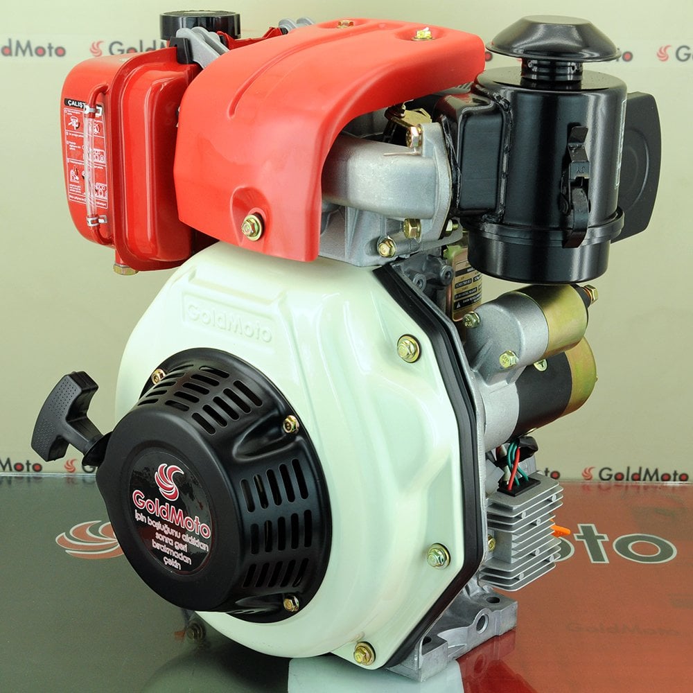 GoldMoto GM178FEN-H Dizel Motor Marşlı 7 Hp Krank Mili Frezeli