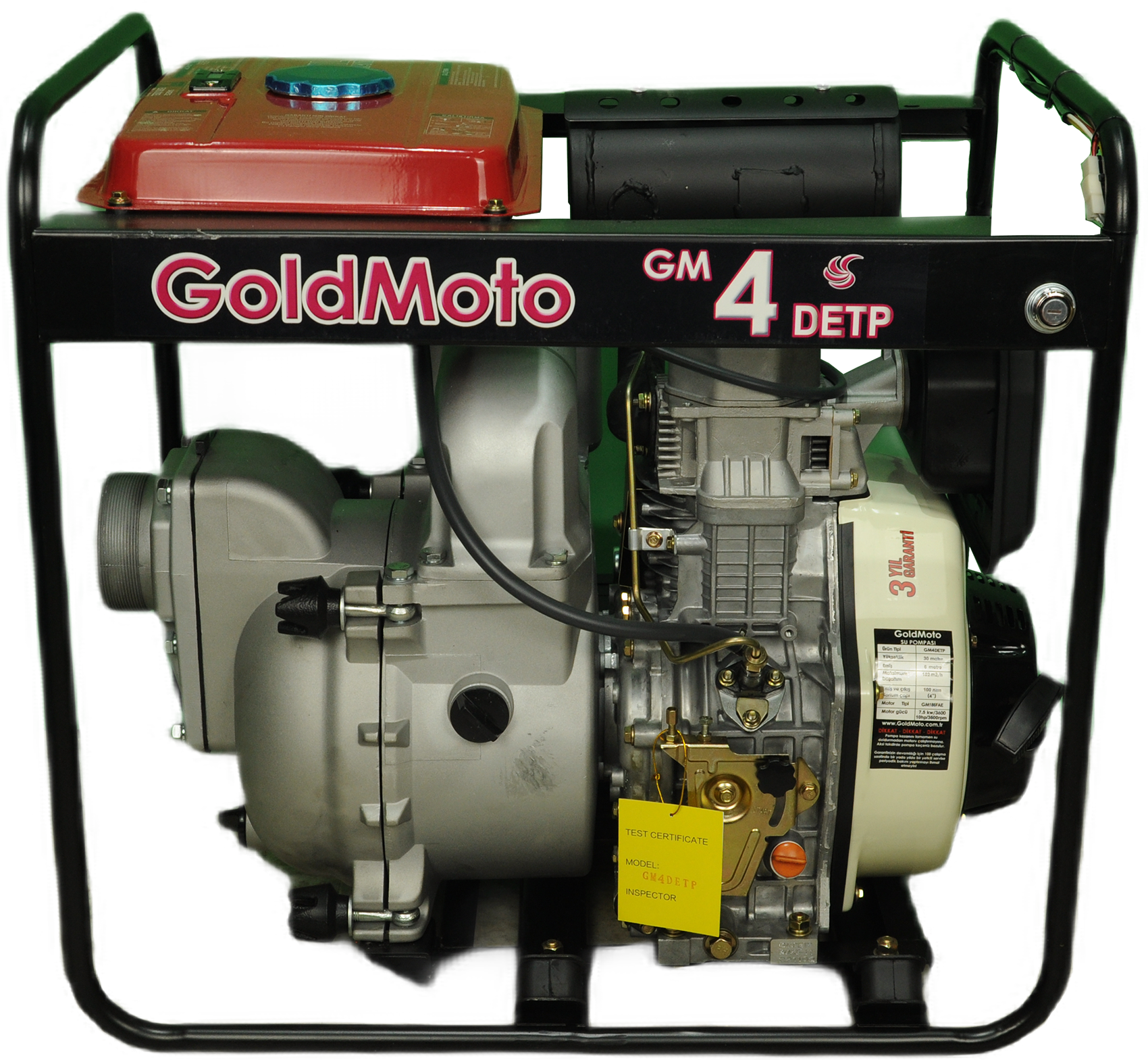 Goldmoto Dizel Su Pompası GM4DETP 4 Parmak Çamur Pompası 192FB