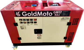 GoldMoto GM17KDJ Dizel Jeneratör 17Kva Monofaze Marşlı Kabinli