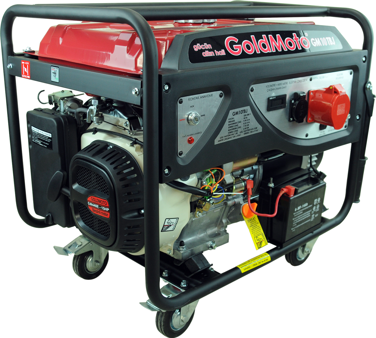GoldMoto GM10TBJ Benzinli Jeneratör 10kVA Trifaze Marşlı