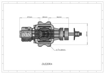 DLE 20 RA Benzinli Motor