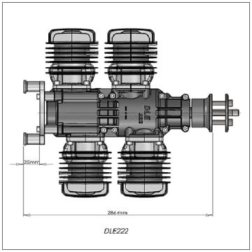 DLE 222 Benzinli Motor