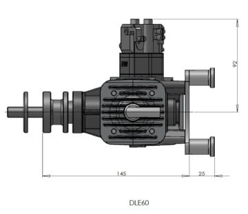 DLE 60 Çift Silindirli Benzinli Motor 7 Hp / 61 cc