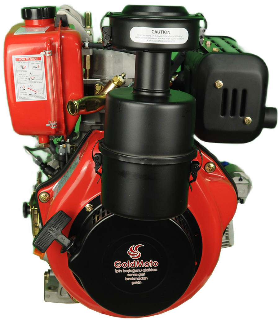 Goldmoto Dizel Motor 12Hp Marşlı GM192FBESU-B1 Su Soğutmalı