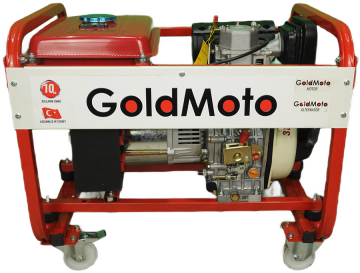 GoldMoto Dizel Jeneratör Marşlı - Tekerlekli - Büyük Depolu GM7.5DJY