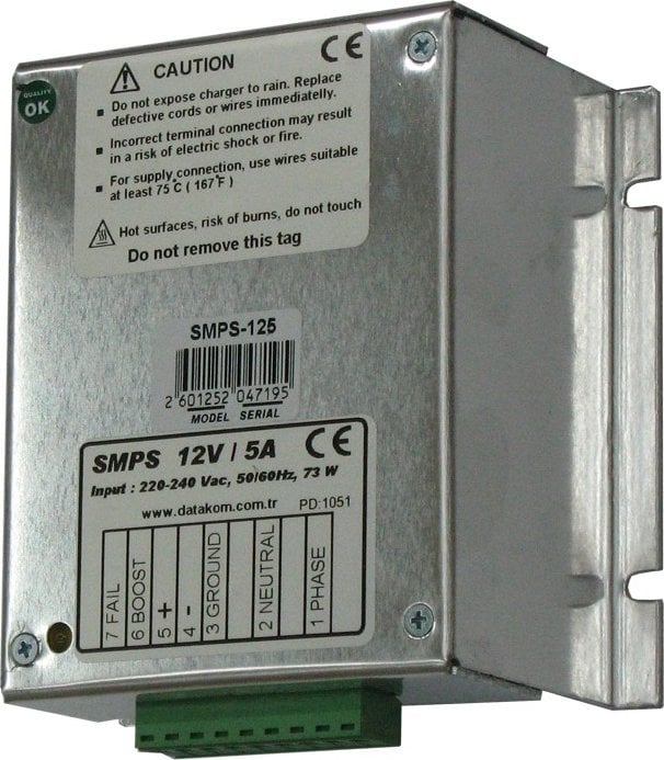 Datakom SMPS125 Akü Şarj Cihazı 12V 5A