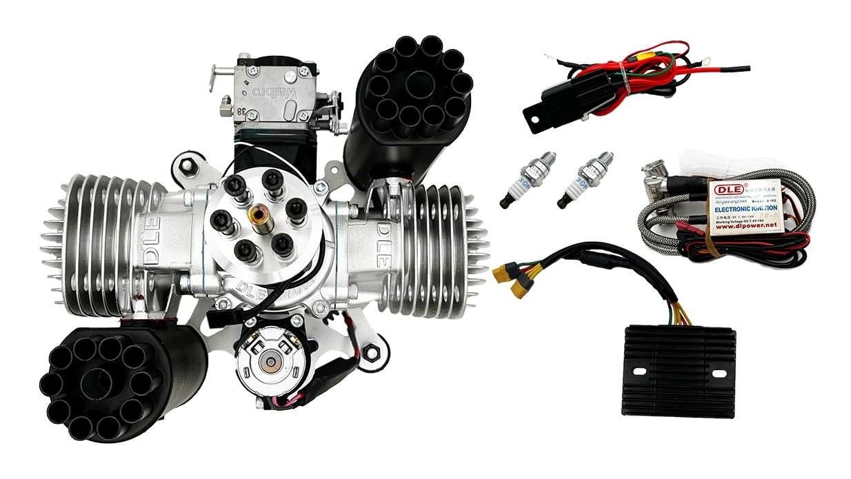 DLE170ME BENZİNLİ PARAMOTOR 170CC-17,5HP ŞARJ ALTERNATÖRLÜ DLE170MG