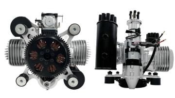 DLE170ME BENZİNLİ PARAMOTOR 170CC-17,5HP ŞARJ ALTERNATÖRLÜ DLE170MG