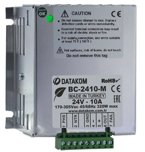 Datakom Akü Şarj Cihazı 24V 10A BC2410M