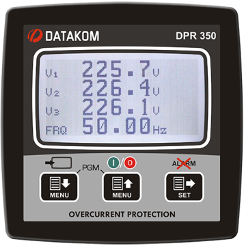 Datakom DPR-350 Şebeke Analizörü ve Koruma Rölesi