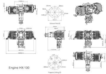 BENZİNLİ MOTOR 132cc - 13.6hp HX130