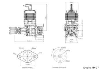 BENZİNLİ MOTOR 37cc - 5hp HX37