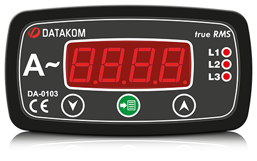 Datakom Üç Faz Dijital Ampermetre 96x48 DA0103-48