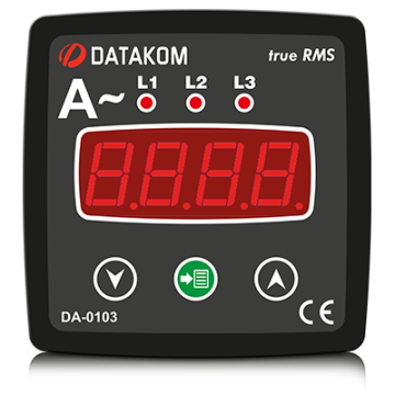 Datakom Üç Faz Dijital Ampermetre 72x72 DA0103-72