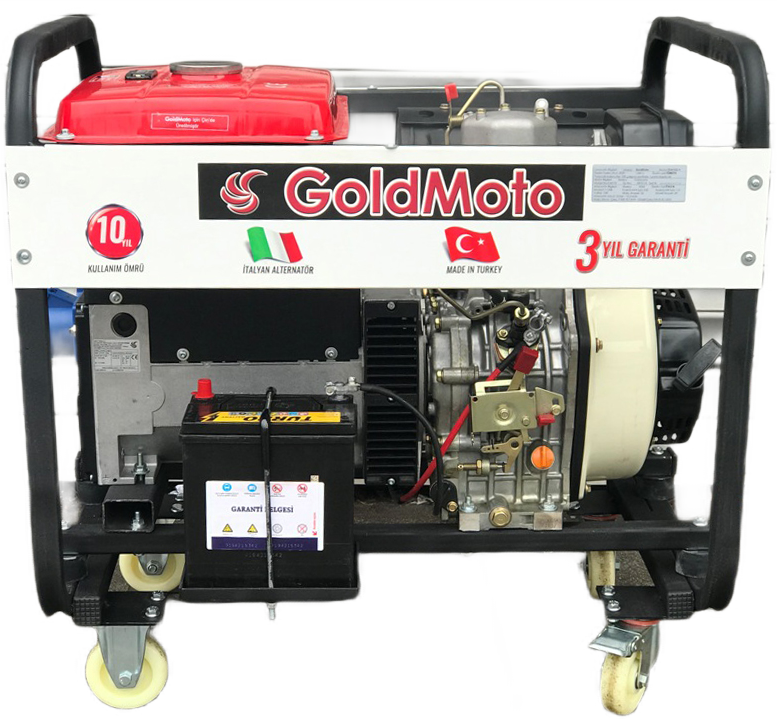 Goldmoto Dizel Monofaze Jeneratör - İtalyan Alternatörlü GM10DJY