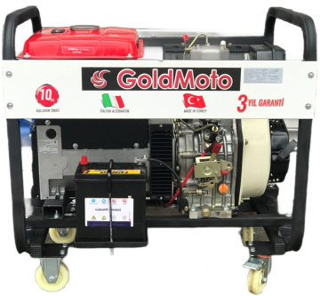 Goldmoto Dizel Monofaze Jeneratör - İtalyan Alternatörlü GM10DJY