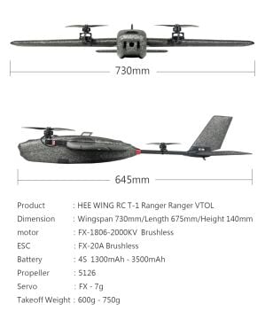 HEEWING FPV SERİSİ T1 RANGER VTOL PNP
