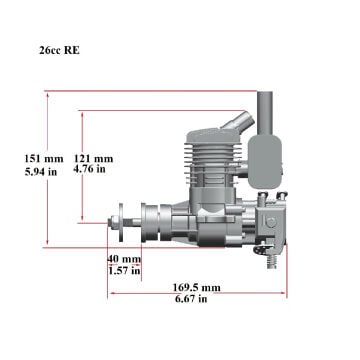 BENZİNLİ MOTOR 26cc 3.1hp