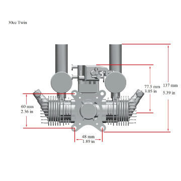 BENZİNLİ MOTOR 30cc 3.7hp ÇİFT SİLİNDİRLİ