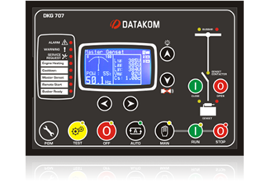 Datakom Çoklu Jeneratör Senkronizasyonu Koruma ve Kontrol Cihazı DKG707