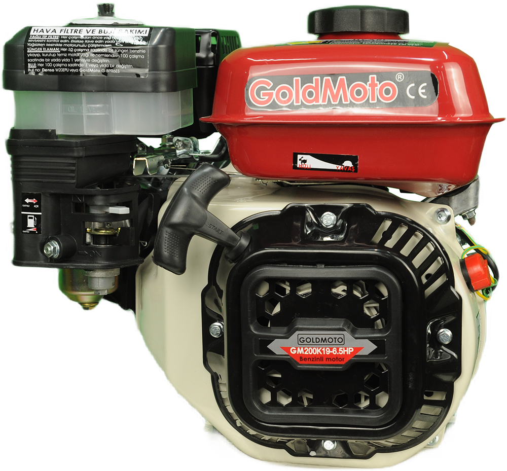 Benzinli Motor 6.5 Hp İpli Krank Mili Kamalı 19mm GM200K19