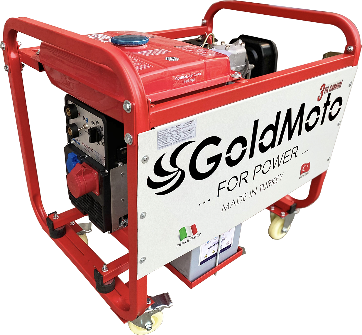 GoldMoto GM220DJK Dizel Kaynak Jeneratörü 220A DC Marşlı