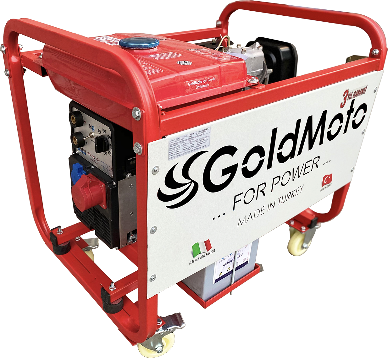 GoldMoto GM220DJK Dizel Kaynak Jeneratörü 220A DC Marşlı