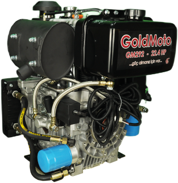 GoldMoto GM292F-G1 Dizel Motor 22.4 Hp Marşlı Krank Mili Konik Uzun