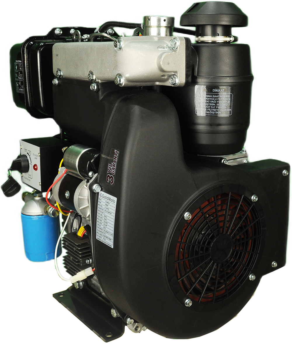 GoldMoto GM292F-G1 Dizel Motor 22.4 Hp Marşlı Krank Mili Konik Uzun