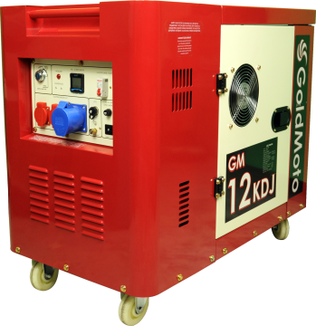 GoldMoto GM12KDJ Dizel Jeneratör 10kVA Monofaze Marşlı Kabinli
