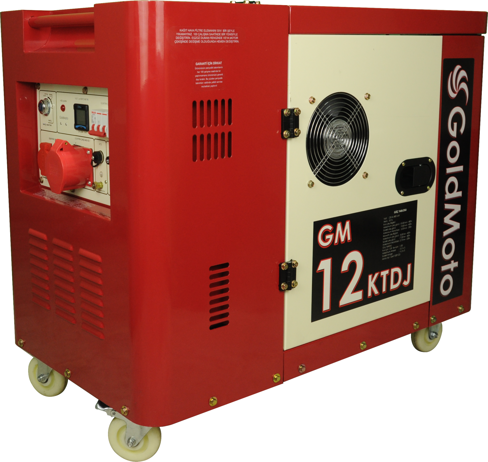 GoldMoto GM12KTDJ Dizel Jeneratör 10Kva Trifaze Marşlı Kabinli