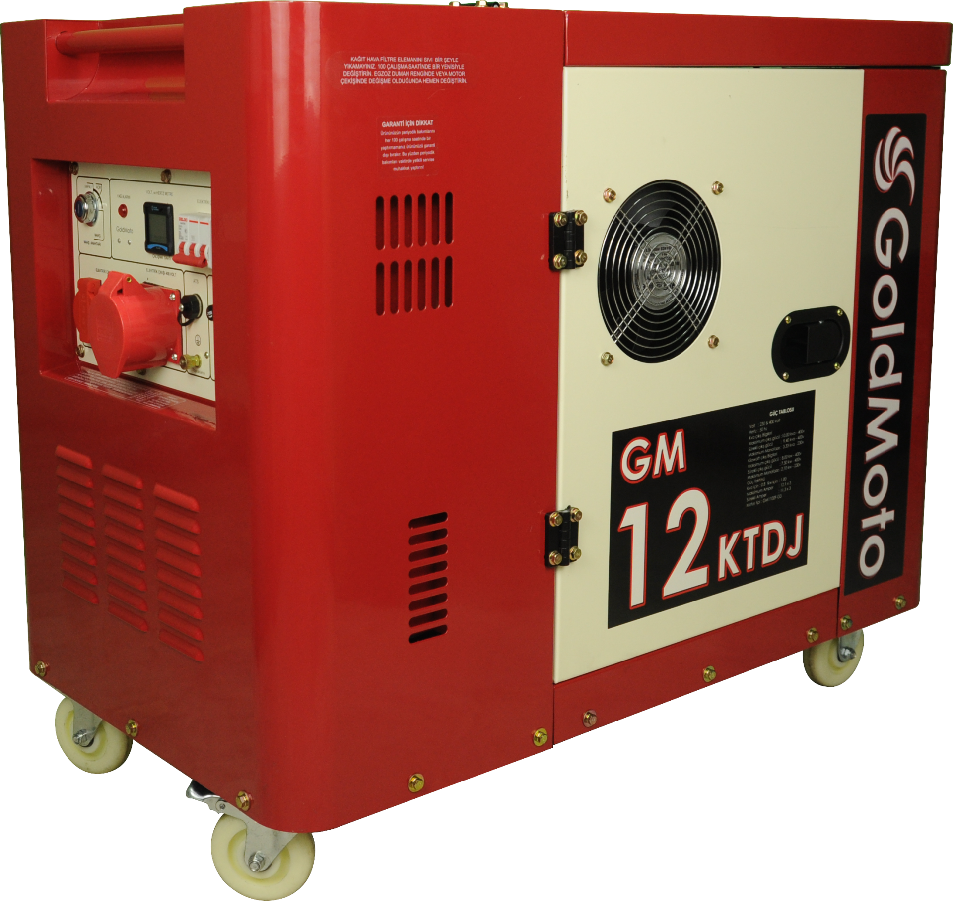 GoldMoto GM12KTDJ Dizel Jeneratör 10Kva Trifaze Marşlı Kabinli