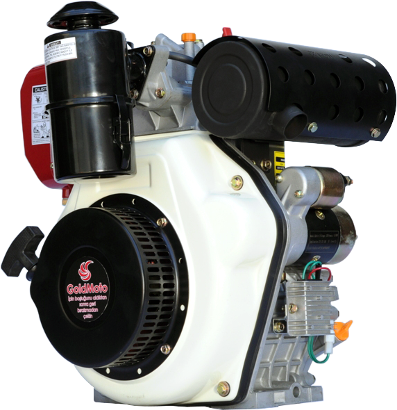 GoldMoto GM186FAE-G2 Dizel Motor 10 Hp Marşlı Krank Mili Konik Kısa