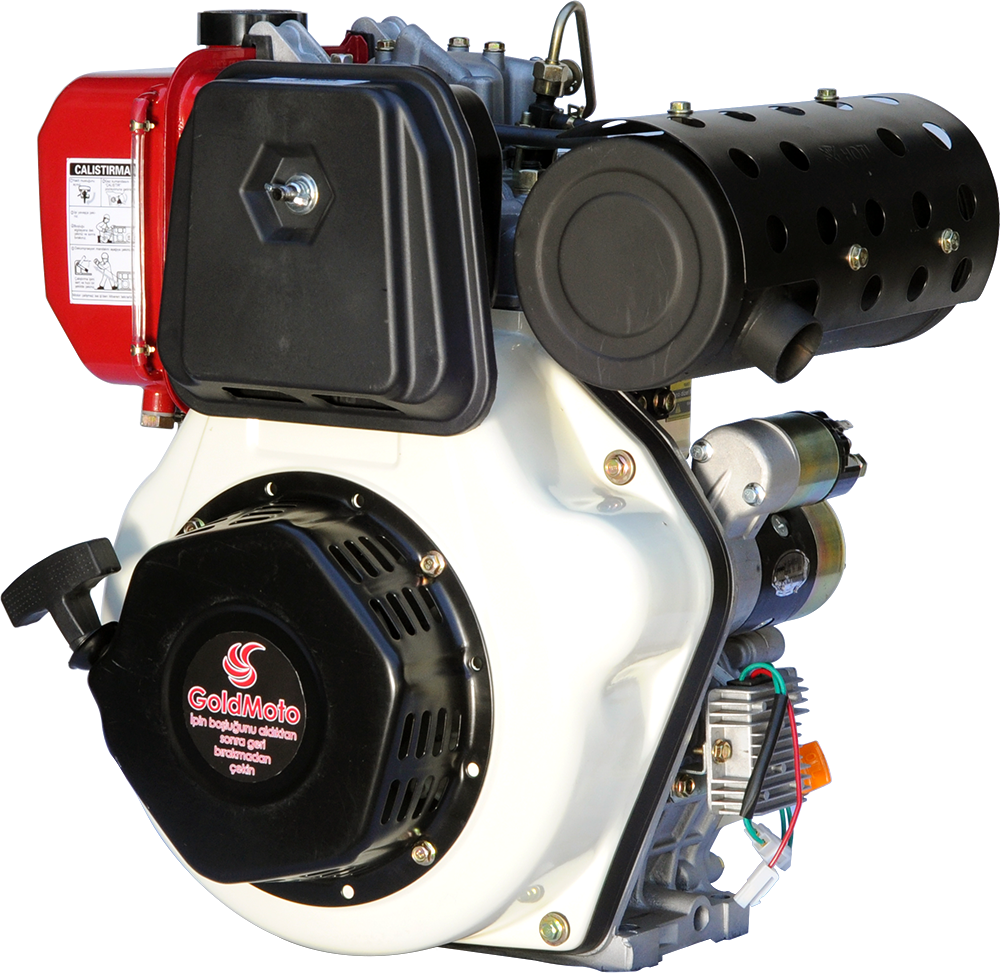 GoldMoto GM192FBE-G2 Dizel Motor 12 Hp Marşlı Krank Mili Konik Kısa