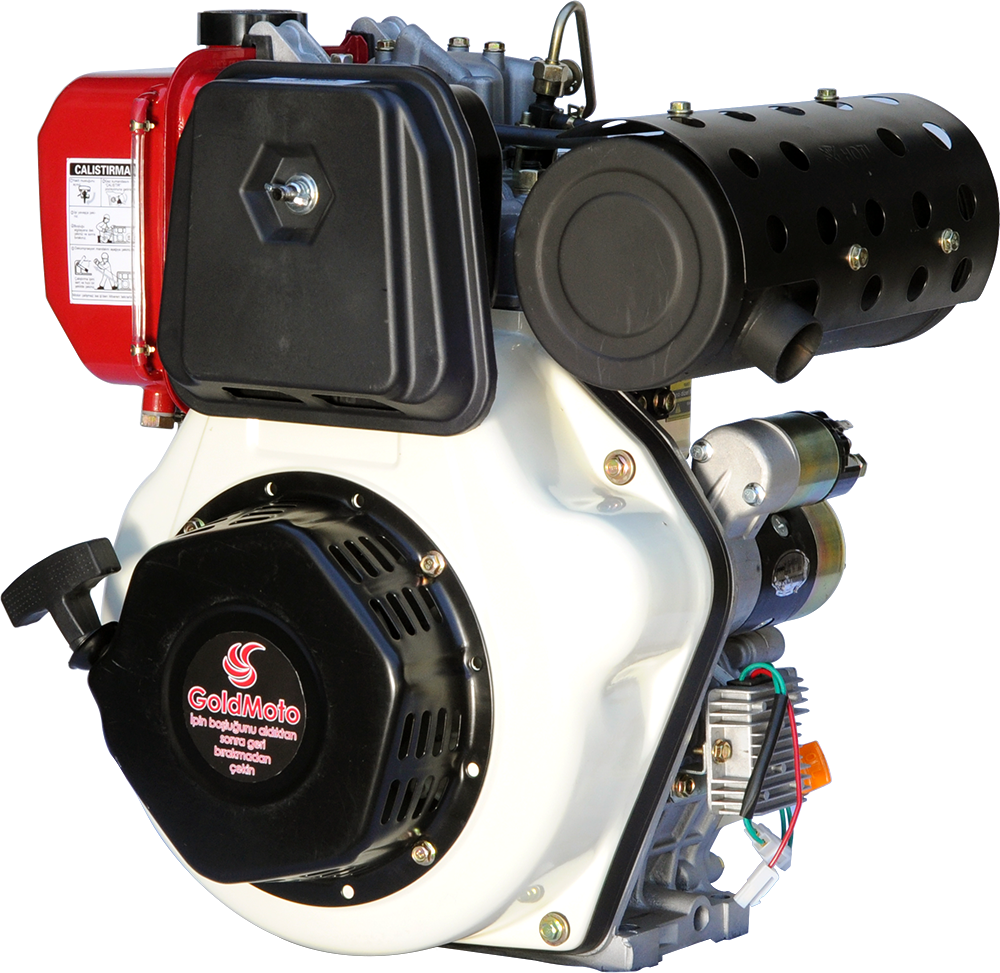 GoldMoto GM192FBE-G2 Dizel Motor 12 Hp Marşlı Krank Mili Konik Kısa