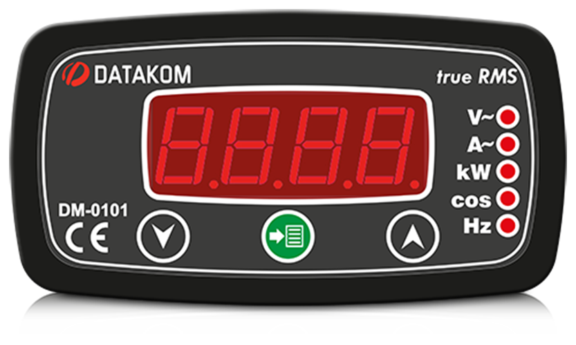 Datakom DM-0101 Multimetre Monofaze 96x48 Hz, V, A, KW, COS