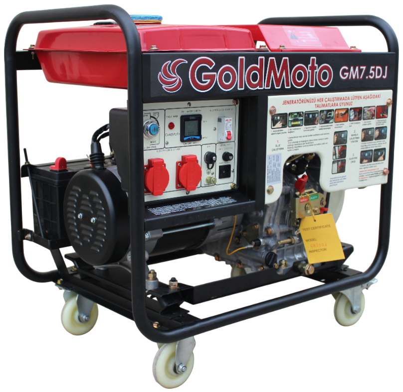 GoldMoto GM7.5DJ Dizel Jeneratör 6.9kVA Monofaze Marşlı