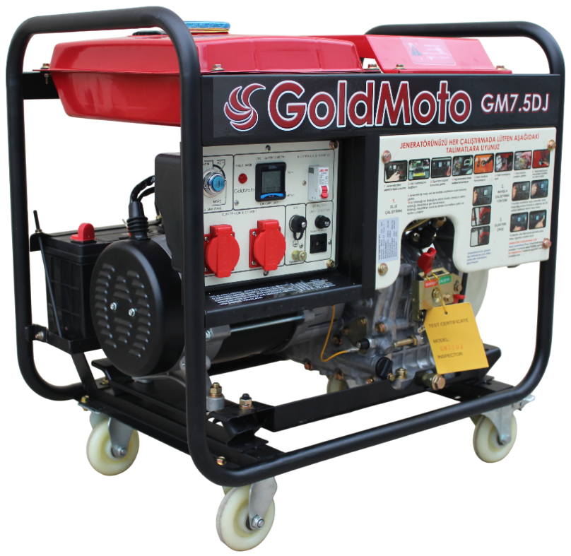 GoldMoto GM7.5DJ Dizel Jeneratör 6.9kVA Monofaze Marşlı