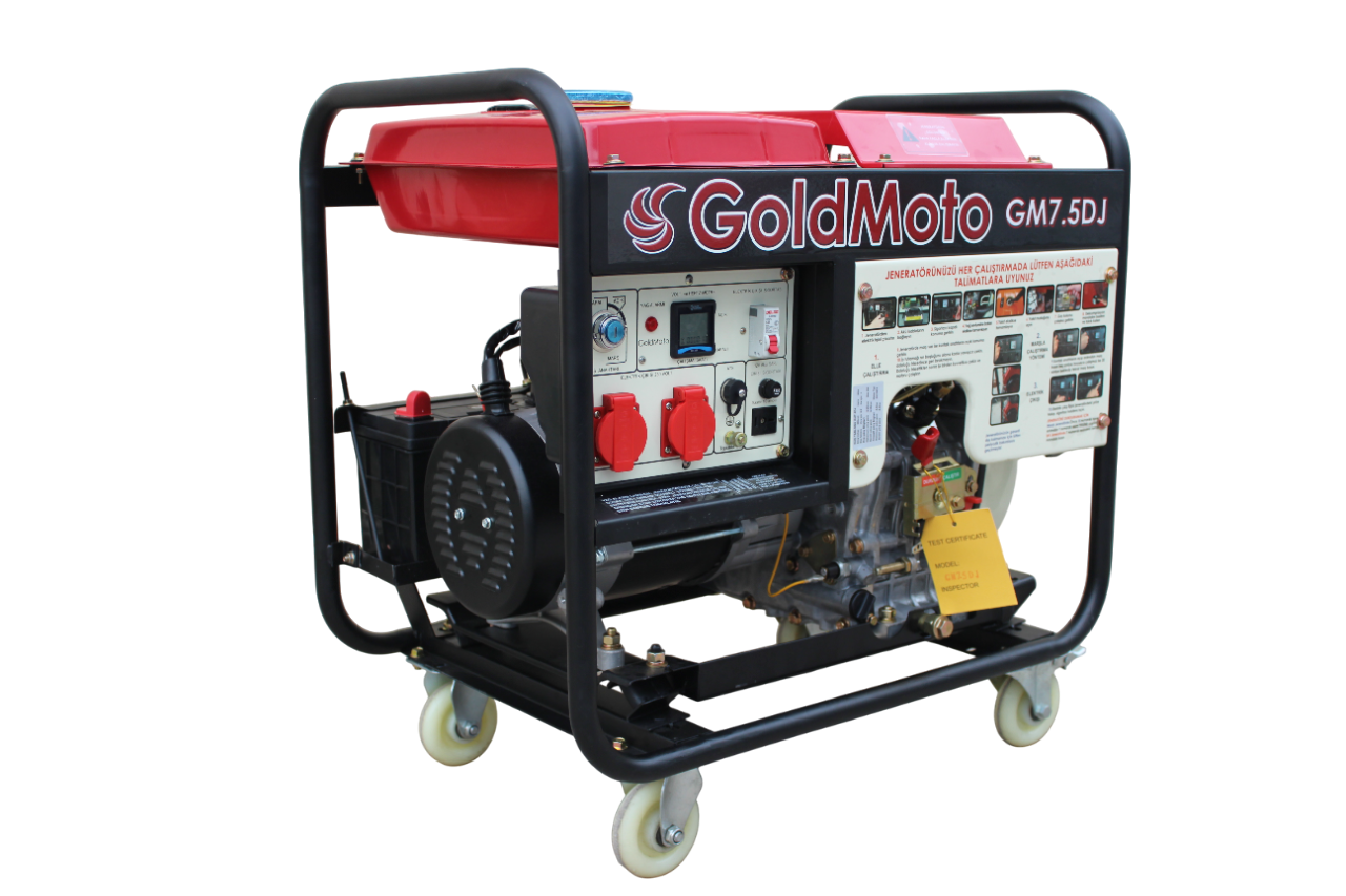 GoldMoto GM7.5DJ Dizel Jeneratör 6.9kVA Monofaze Marşlı