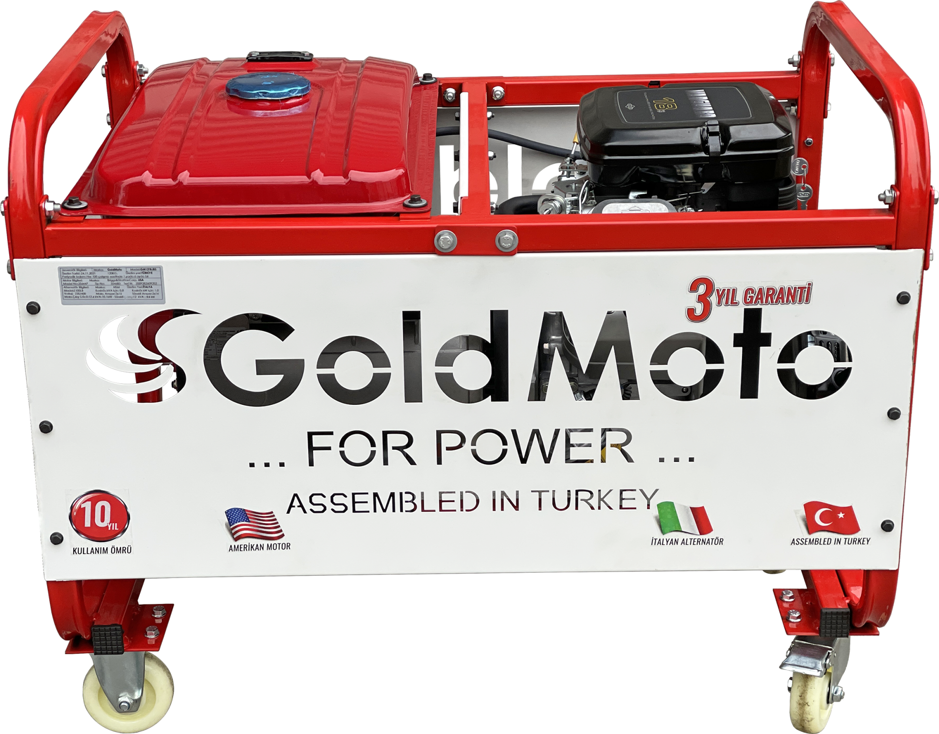 GoldMoto GM12TBJBS Benzinli Jeneratör 11.5kVA Trifaze Marşlı